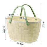 Maxbell Shower Caddy Basket with Handles Bath Basket for Beach College Dorm Bathroom Beige 37x34.5x27cm