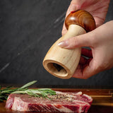 Maxbell Manual Pepper Grinder Wood Adjustable Salt Grinder for Cafe Home Travel