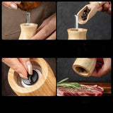 Maxbell Manual Pepper Grinder Wood Adjustable Salt Grinder for Cafe Home Travel
