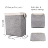 Maxbell Storage Basket Folded with Handles Laundry Basket for Dorm Room Home Bedroom