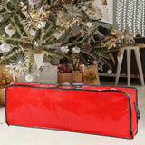 Maxbell Gift Wrap Organizer Bag Wrapping Paper Storage Container for Christmas Gifts Red