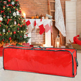 Maxbell Gift Wrap Organizer Bag Wrapping Paper Storage Container for Christmas Gifts Red