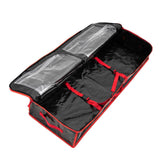 Maxbell Gift Wrap Organizer Bag Wrapping Paper Storage Container for Christmas Gifts Red