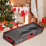 Maxbell Gift Wrap Organizer Bag Wrapping Paper Storage Container for Christmas Gifts Black Red