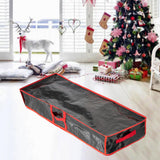 Maxbell Gift Wrap Organizer Bag Wrapping Paper Storage Container for Christmas Gifts Black Red