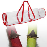 Maxbell Christmas Wrapping Paper Storage Bag with Zipper Storage Wrap Organiser Red