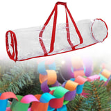 Maxbell Christmas Wrapping Paper Storage Bag with Zipper Storage Wrap Organiser Red