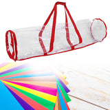 Maxbell Christmas Wrapping Paper Storage Bag with Zipper Storage Wrap Organiser Red