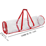 Maxbell Christmas Wrapping Paper Storage Bag with Zipper Storage Wrap Organiser Red