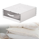 Maxbell Bedding Organizer Dustproof Stackable Lidded Storage Bin for Blanket Clothes White
