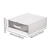 Maxbell Bedding Organizer Dustproof Stackable Lidded Storage Bin for Blanket Clothes White