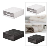 Maxbell Bedding Organizer Dustproof Stackable Lidded Storage Bin for Blanket Clothes White