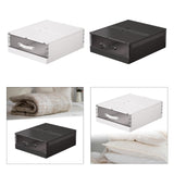 Maxbell Bedding Organizer Dustproof Stackable Lidded Storage Bin for Blanket Clothes White