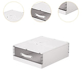 Maxbell Bedding Organizer Dustproof Stackable Lidded Storage Bin for Blanket Clothes White