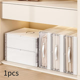 Maxbell Bedding Organizer Dustproof Stackable Lidded Storage Bin for Blanket Clothes White