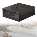 Maxbell Bedding Organizer Dustproof Stackable Lidded Storage Bin for Blanket Clothes Black