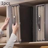 Maxbell Bedding Organizer Dustproof Stackable Lidded Storage Bin for Blanket Clothes Black