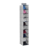 Maxbell Hat Organizer for Baseball Caps Vertical Hat Display Hanger 10 Compartments Gray