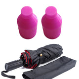 Maxbell 2Pcs Stick Umbrella Cover Kids Rain Umbrella Sleeve for Hiking Travel Indoor Rose Red