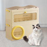 Maxbell Cat Scratcher House Versatile Cozy Sturdy Cat Lounge Bed Furniture Protector Yellow