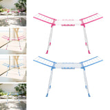 Maxbell Floor Standing Foldable Clothes Drying Rack for Yard Indoor Outdoor Bathroom Blue