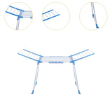 Maxbell Floor Standing Foldable Clothes Drying Rack for Yard Indoor Outdoor Bathroom Blue