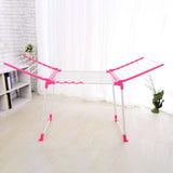 Maxbell Floor Standing Foldable Clothes Drying Rack for Yard Indoor Outdoor Bathroom Pink