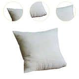 Maxbell Corduroy Pillow Cover 45x45 cm Modern Pillow Case for Bed Guest Room Bedroom White