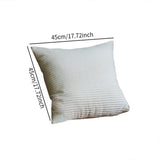 Maxbell Corduroy Pillow Cover 45x45 cm Modern Pillow Case for Bed Guest Room Bedroom White