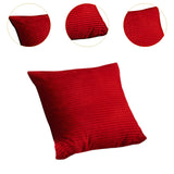 Maxbell Corduroy Pillow Cover 45x45 cm Modern Pillow Case for Bed Guest Room Bedroom Red