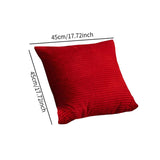 Maxbell Corduroy Pillow Cover 45x45 cm Modern Pillow Case for Bed Guest Room Bedroom Red