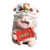 Maxbell Lucky Cat Figures Table Centerpiece Crafts Sculpture for Desk Cabinet Office red