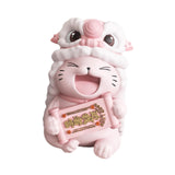 Maxbell Lucky Cat Figures Table Centerpiece Crafts Sculpture for Desk Cabinet Office pink