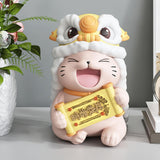 Maxbell Lucky Cat Figures Table Centerpiece Crafts Sculpture for Desk Cabinet Office gold