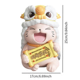 Maxbell Lucky Cat Figures Table Centerpiece Crafts Sculpture for Desk Cabinet Office gold