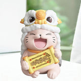Maxbell Lucky Cat Figures Table Centerpiece Crafts Sculpture for Desk Cabinet Office gold