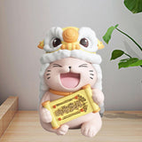 Maxbell Lucky Cat Figures Table Centerpiece Crafts Sculpture for Desk Cabinet Office gold