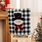 Maxbell Christmas Chair Back Cover Classic Chair Cover for Holiday Party Living Room Snowman