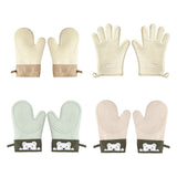 Maxbell Silicone Oven Mitts Easy to Use Kitchen Mitts for Barbecue Camping Microwave 28 cmx18 cm Beige