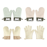 Maxbell Silicone Oven Mitts Easy to Use Kitchen Mitts for Barbecue Camping Microwave 28 cmx18 cm Beige