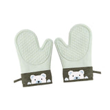 Maxbell Silicone Oven Mitts Easy to Use Kitchen Mitts for Barbecue Camping Microwave 28 cmx18 cm Green