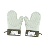 Maxbell Silicone Oven Mitts Easy to Use Kitchen Mitts for Barbecue Camping Microwave 28 cmx18 cm Green