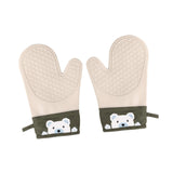 Maxbell Silicone Oven Mitts Easy to Use Kitchen Mitts for Barbecue Camping Microwave 28 cmx18 cm Brown