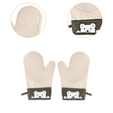 Maxbell Silicone Oven Mitts Easy to Use Kitchen Mitts for Barbecue Camping Microwave 28 cmx18 cm Brown
