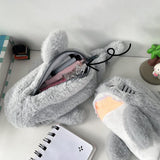 Maxbell Plush Pencil Case Pencil Pouch Plush Animal Stationery Pouch for Child Teens
