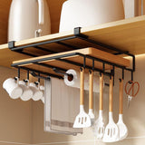 Maxbell Mug Hooks Under Cabinet No Drill Paper Towel Holder for Bathrooms Cups Towel