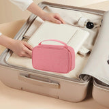 Maxbell Travel Cable Organizer Travel Case for Charger Hard Disk Digital Accessories Pink