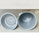Maxbell Tea Dregs Drainage Bucket Detachable with Lids Bins for Kitchen Hotel Office gray