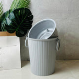 Maxbell Tea Dregs Drainage Bucket Detachable with Lids Bins for Kitchen Hotel Office gray