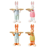Maxbell Rabbit Statue Multifunctional Key Storage Tray for Tabletop Bedroom Entryway White Male
